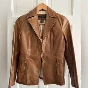 Banana Republic Tan Leather Jacket
